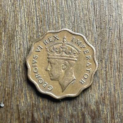 【铜匠收藏】★第140加场★精品老铜币 硬币专场 不寄存，200包邮。不满200元，支付5元运费。《接受代拍 代送NGC评级》 - 100【无寄存】1943 塞浦路斯 乔六 1/2 皮阿斯特 铜币