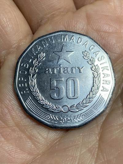 2026年第十五场(总第一百八十四场）外国好品散币场(免佣金) - 马达加斯加🇲🇬2021年50法郎