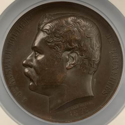 掌中浮雕-藏着的欧洲第051场 - 1872年比利时大铜章，66.7mm