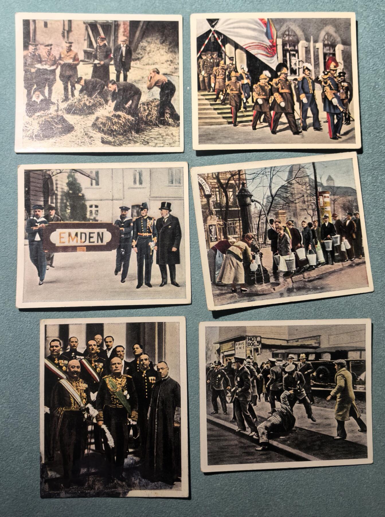 盛世勋华——号角文化勋章邮票专场拍卖第302期 德国（1939）着色照片宣传卡 战后（指一战后）岁月 6张 包括溥仪访日