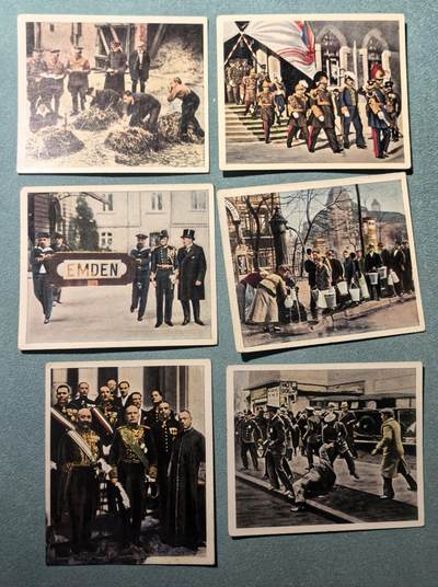 盛世勋华——号角文化勋章邮票专场拍卖第302期 - 德国（1939）着色照片宣传卡 战后（指一战后）岁月 6张 包括溥仪访日