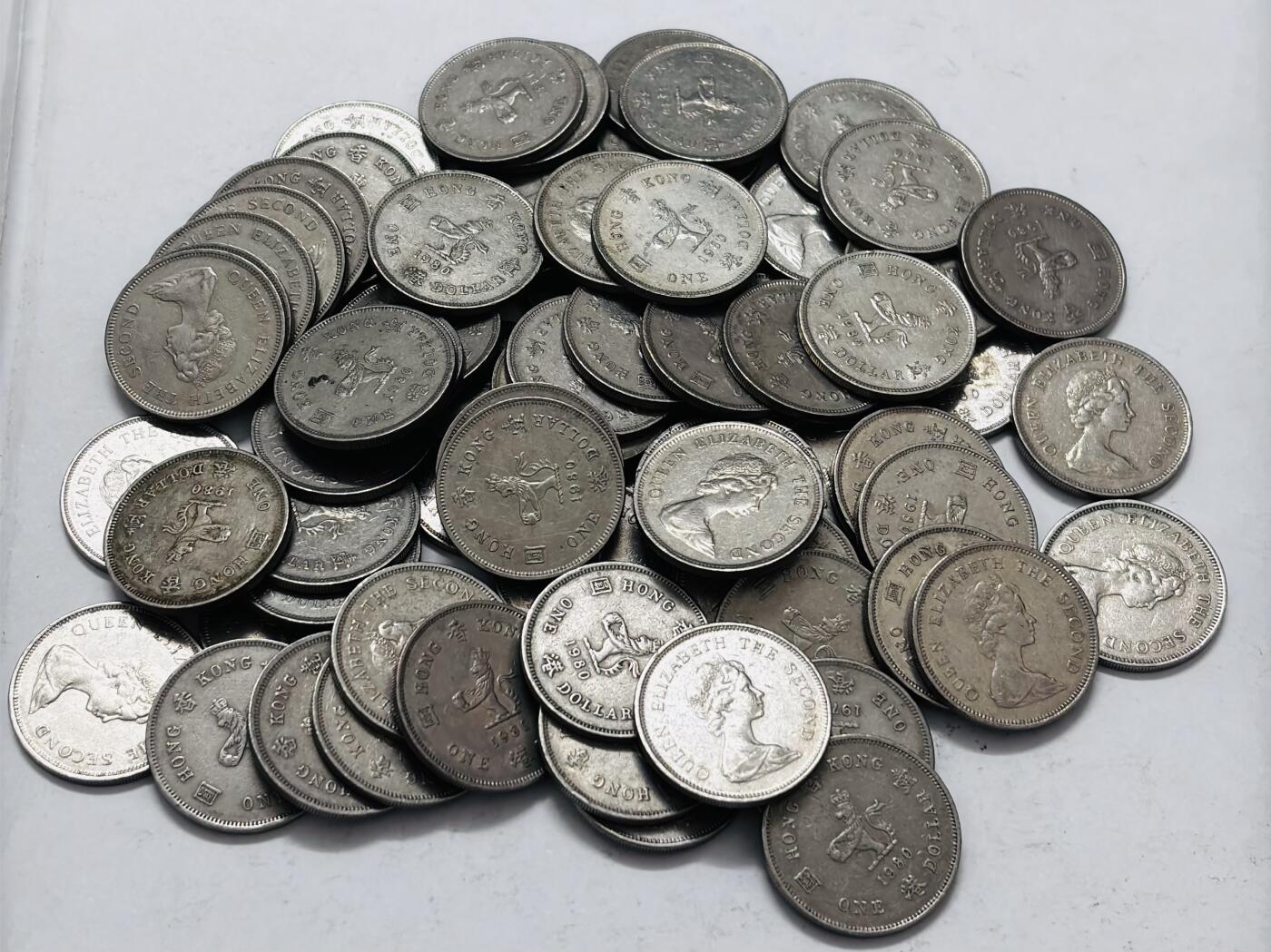 文馨钱币收藏 2026新年第五场（第 291 场）【长期接代拍品】 好品英属香港一元 70 枚