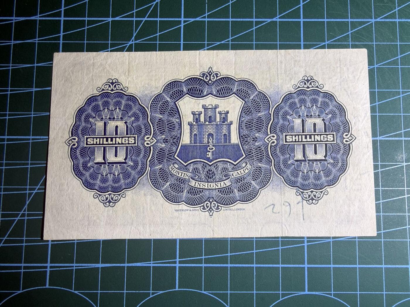 【炜奕收藏】，第五十八期，英属第三场 1958年直布罗陀10先令，品相如图