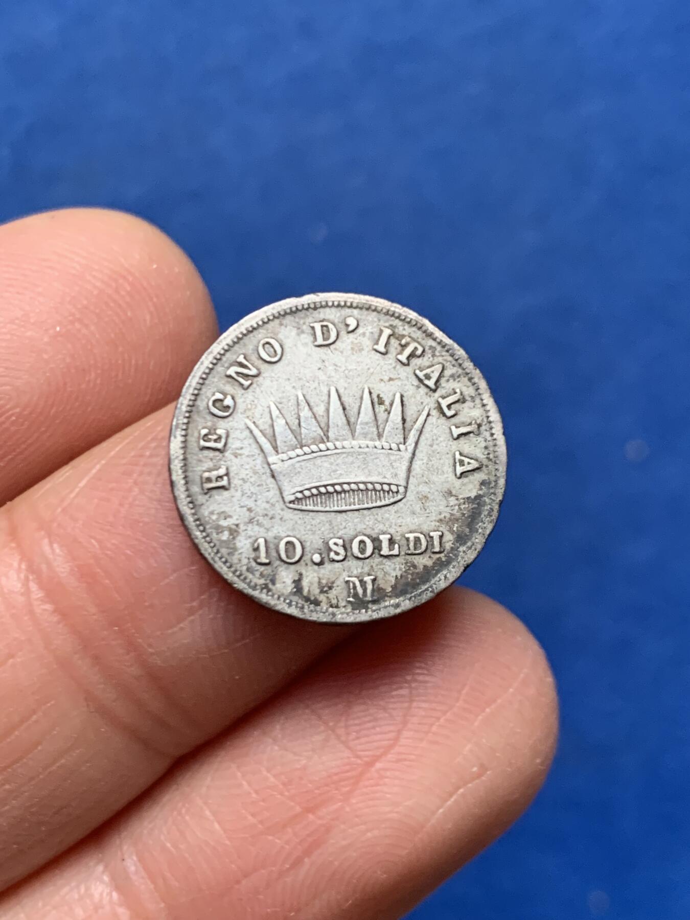 《竞宝斋》第462场 周日，周一，2场连拍 （全场包邮）欢迎送拍 意大利1811年拿破仑10索迪银币