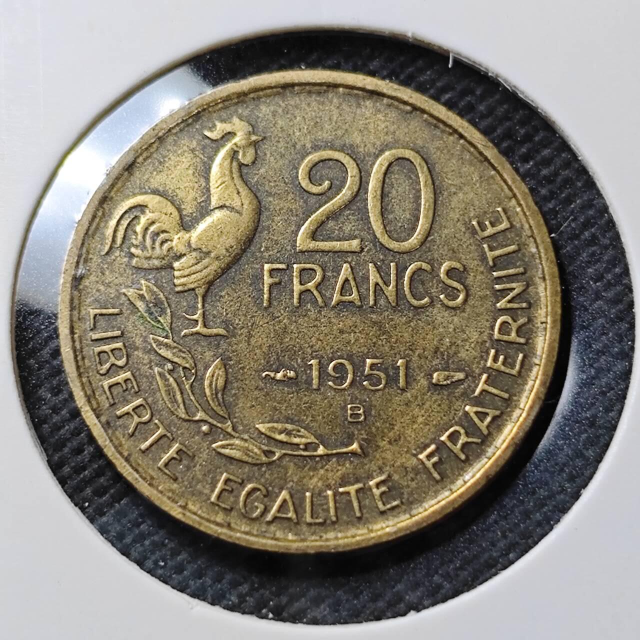 KK钱币收藏小铺  第389期  2月预留时间 周末发货  法国20法郎