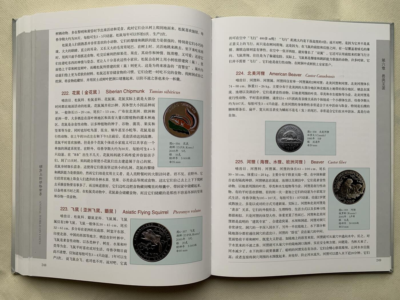 《竞宝斋》第462场 周日，周一，2场连拍 （全场包邮）欢迎送拍 精装大开本《硬币上的动物世界》玩动物币的必备资料， 目前市面专题动物系列里最权威的一本书。等同于动物币版的“克劳斯”目录。收录200余个国家地区，1100 枚、700多个动物物种，分类科学，全彩，厚达310页，书籍较重，重量近3斤半，几乎玩动物收藏币友人手一本！值得收藏。重达1.6公斤