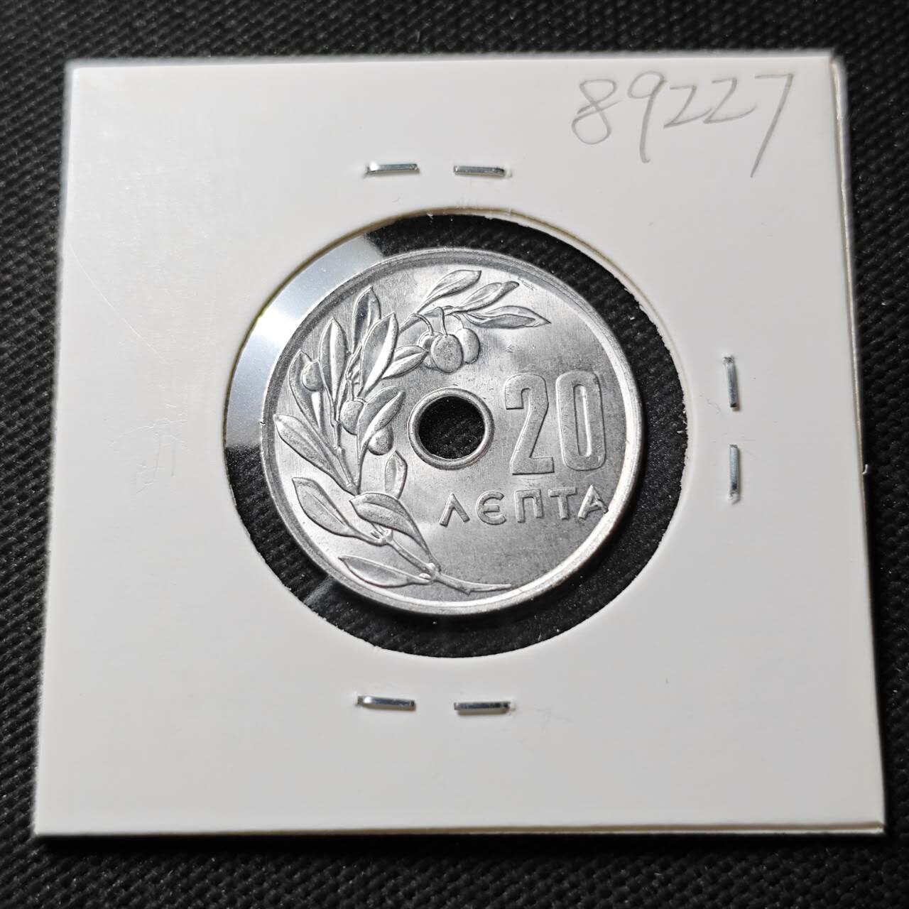 KK钱币收藏小铺  第389期  2月预留时间 周末发货  希腊20雷普塔 好品