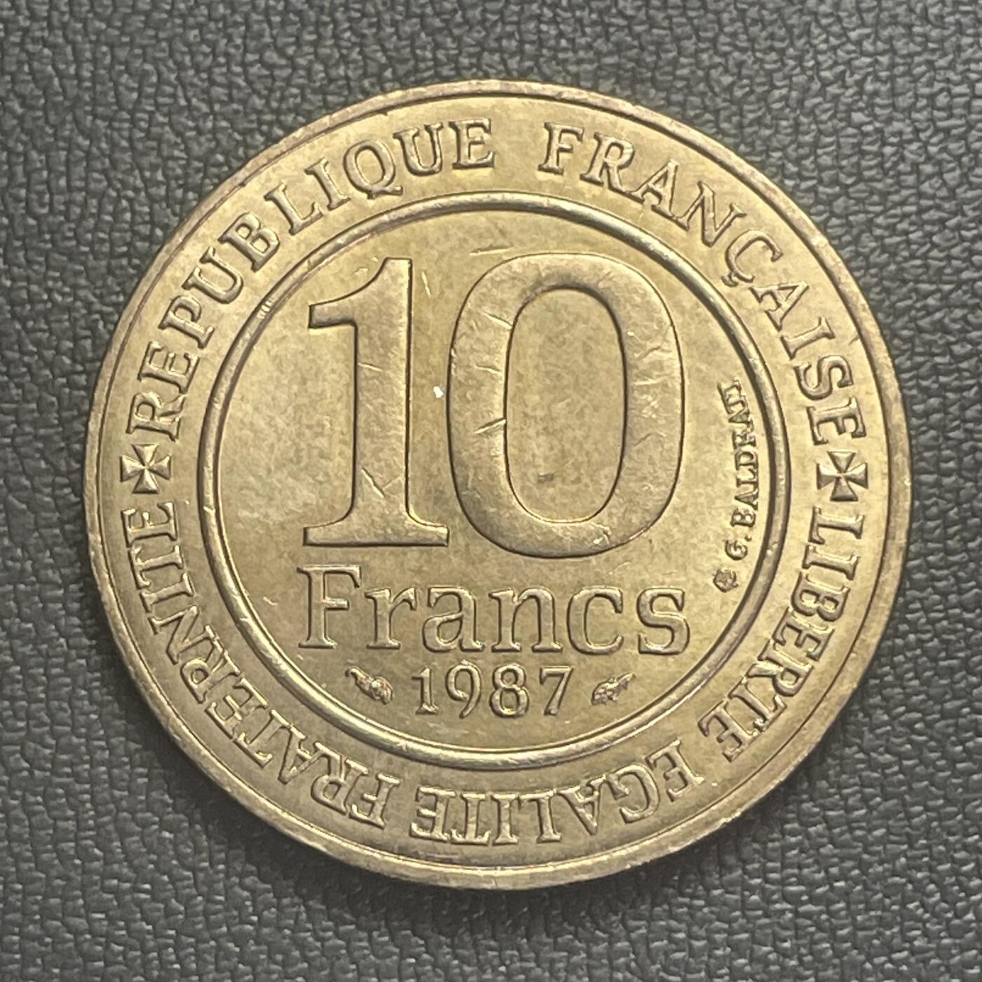 回流0201 法国1987年10法郎纪念币 卡佩王朝建立1000周年