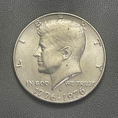 回流0201 - 美国1976年建国200周年纪念币 肯尼迪总统/费城独立厅