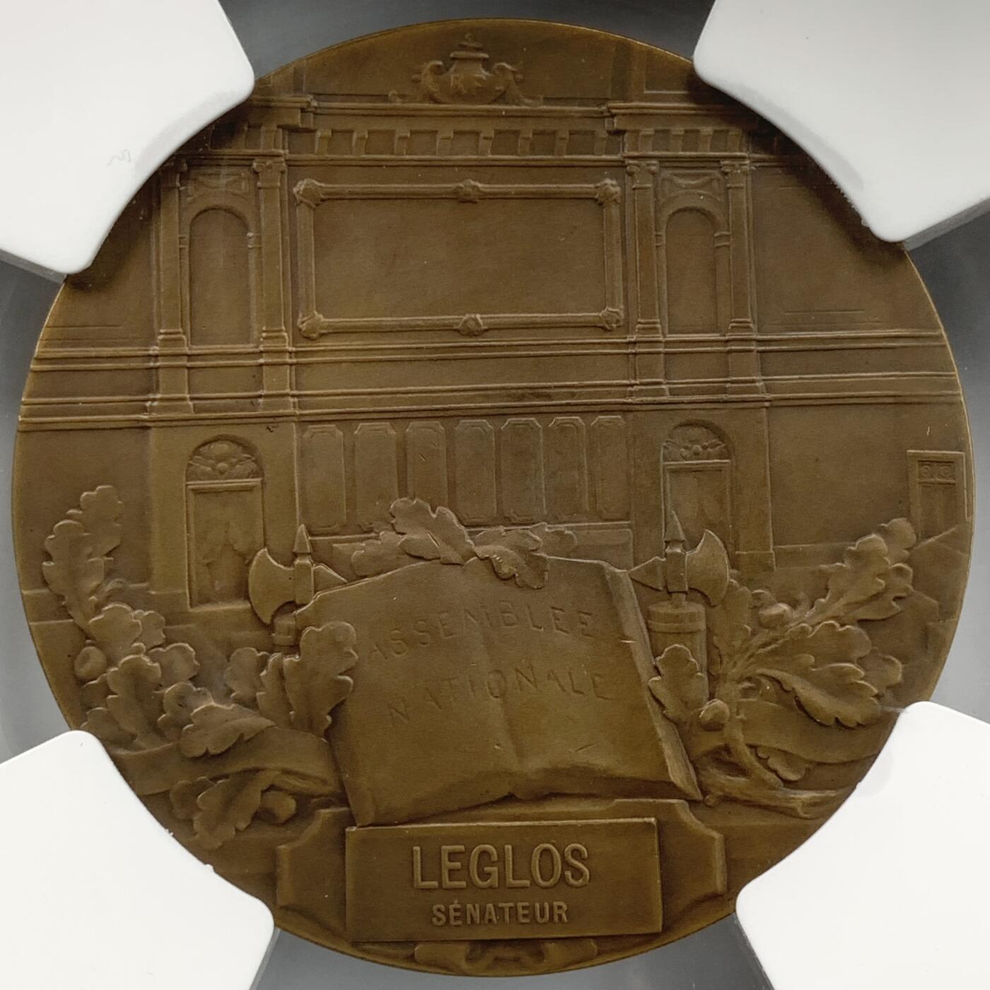 掌中浮雕-藏着的欧洲第051场 1920年法国选举题材铜章，72.2mm