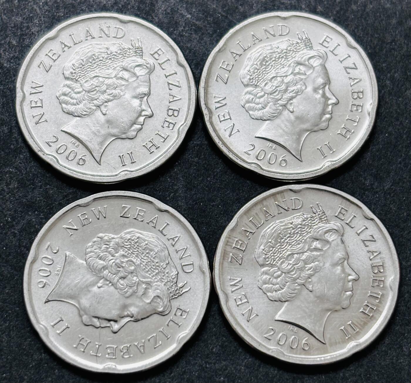 文馨钱币收藏 2026新年第五场（第 291 场）【长期接代拍品】 全新 2006 年新西兰土著人 20 分 4 枚