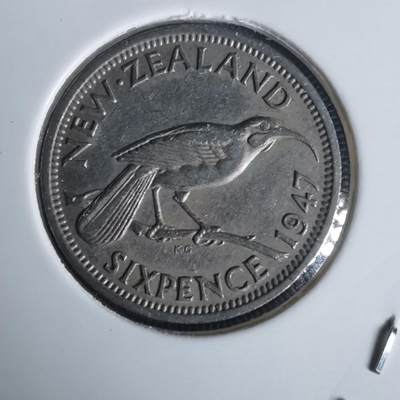 沼泽如烟--第977场 - 新西兰1947年6便士