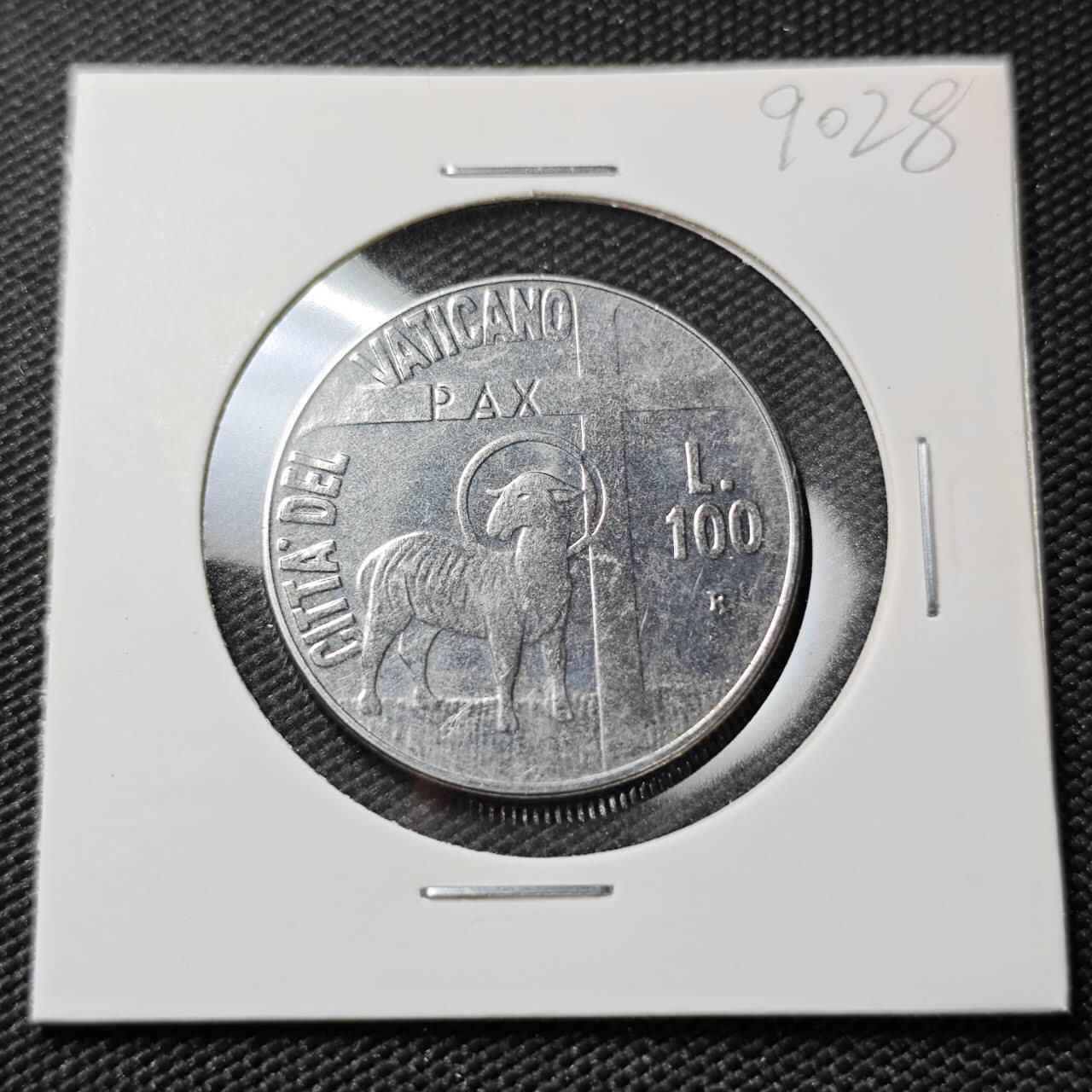 KK钱币收藏小铺  第390期  2月预留时间 周末发货  梵蒂冈100里拉