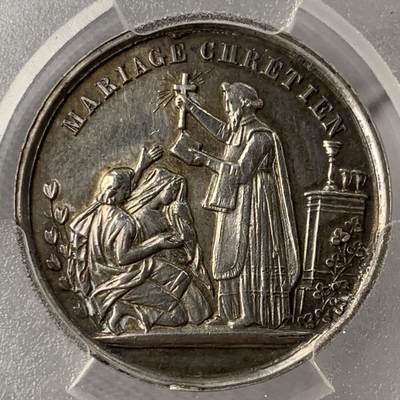 掌中浮雕-藏着的欧洲第051场 - 法国结婚银章，23mm