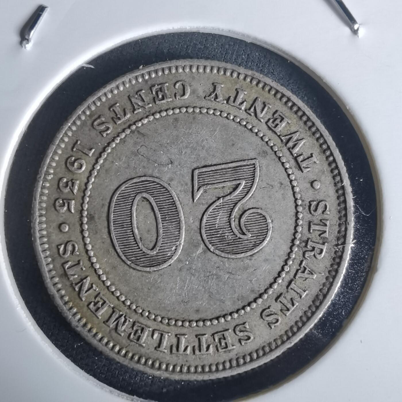 沼泽如烟--第977场 英属海峡1935年20分银币