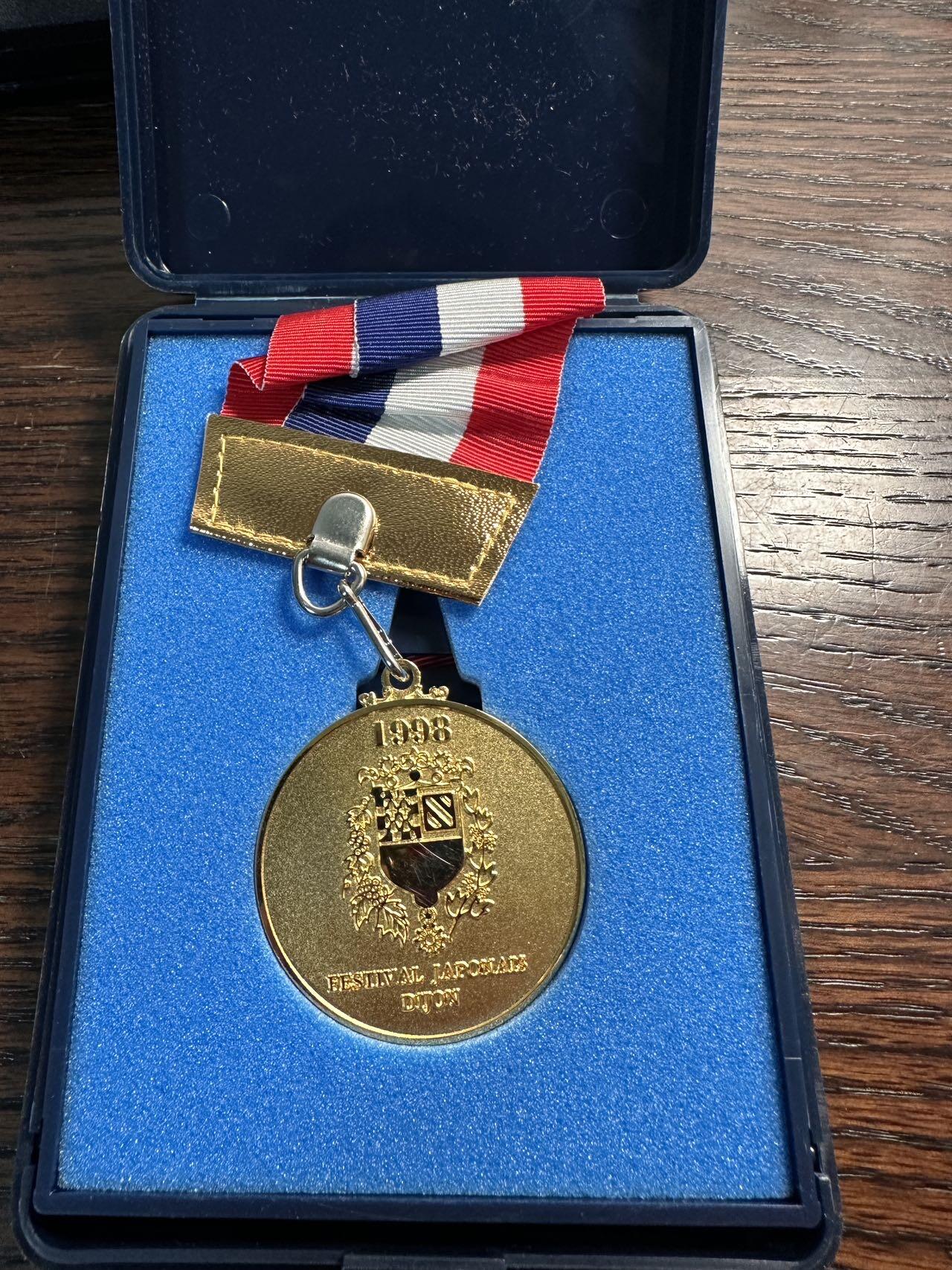 蒂克钱币-第57场 日本章 企业章拍卖  1998年法国第戎日本文化节 镀金章