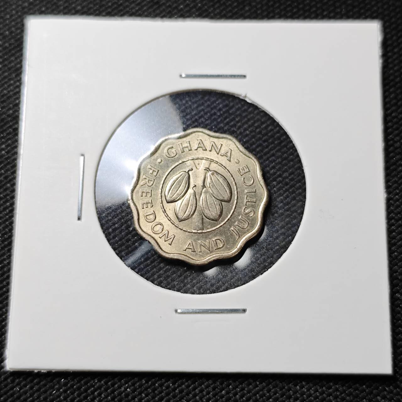 KK钱币收藏小铺  第390期  2月预留时间 周末发货  1967加纳2.5比塞瓦