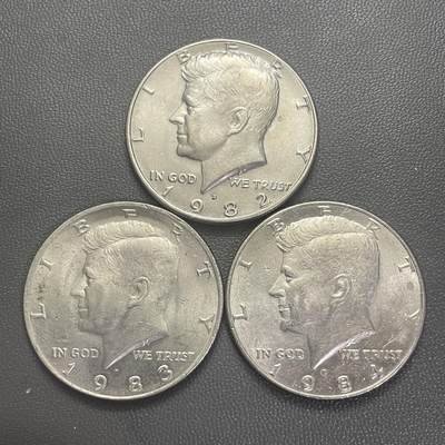 回流0201 - 美国1982-1984年肯尼迪总统半圆3枚