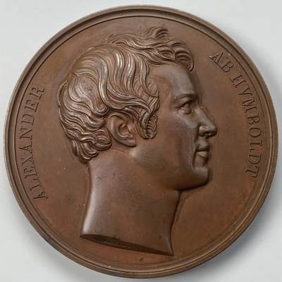 掌中浮雕-藏着的欧洲第051场 - 1828年普鲁士洪堡自然科学院铜章，63mm