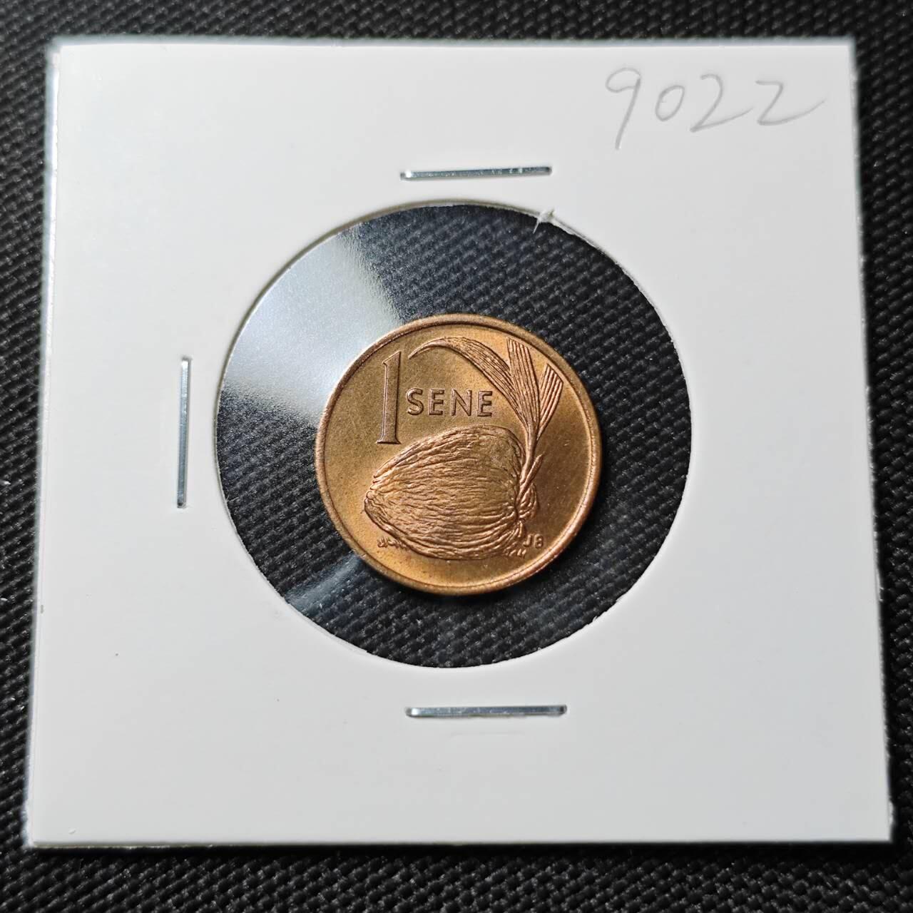 KK钱币收藏小铺  第390期  2月预留时间 周末发货  1974萨摩亚1分铜币 好品