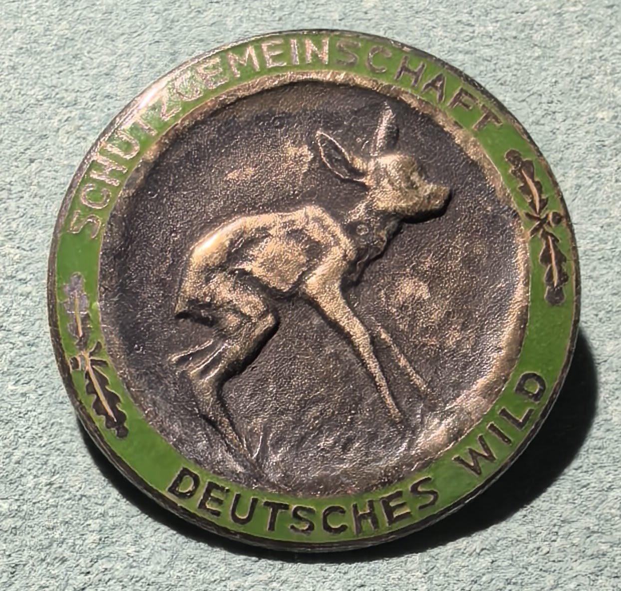 盛世勋华——号角文化勋章邮票专场拍卖第302期 德国（联邦）野生动物保护协会（Schutzgemeinschaft Deutsches Wild）证章 带厂标