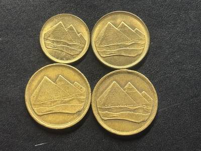 邮泉阁限时拍卖第四十场 非洲专场（硬币在国外。请付邮费6元。） - 埃及金字塔4枚