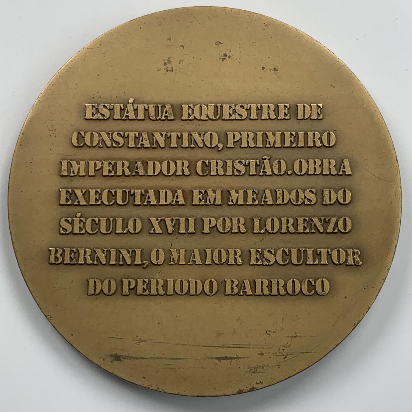 掌中浮雕-藏着的欧洲第051场 东罗马君士坦丁大帝骑马雕像，由巴洛克时期著名雕塑家洛伦佐•贝尼尼创作，89mm