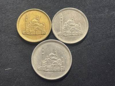 邮泉阁限时拍卖第四十场 非洲专场（硬币在国外。请付邮费6元。） - 埃及清真寺3枚