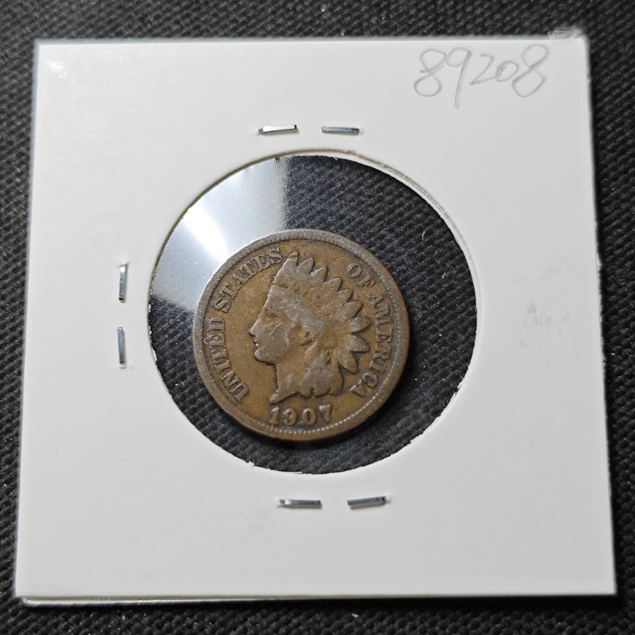 KK钱币收藏小铺  第389期  2月预留时间 周末发货  1907美国1分铜币