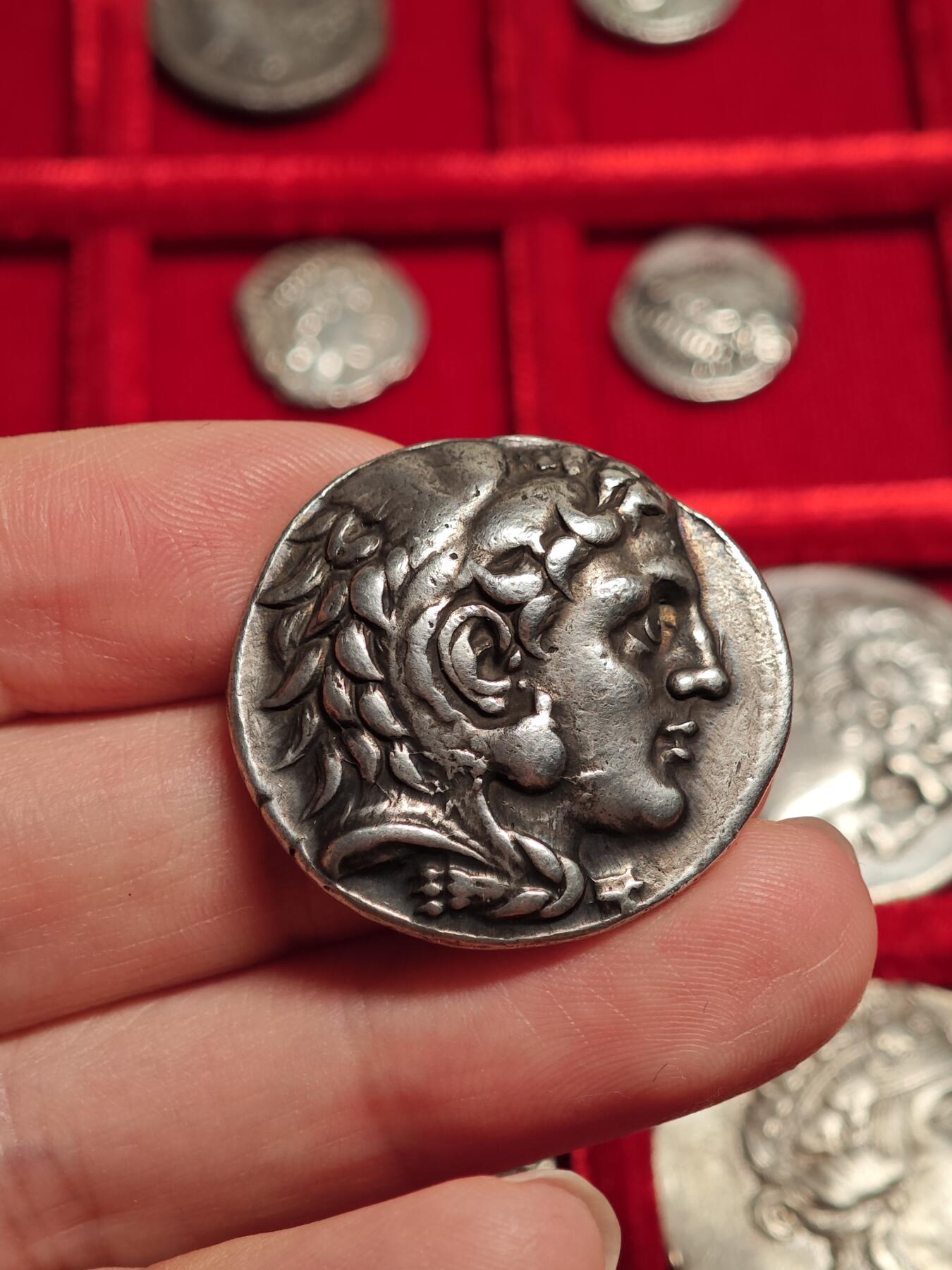 评级古希腊亚历山大大力神四德银币