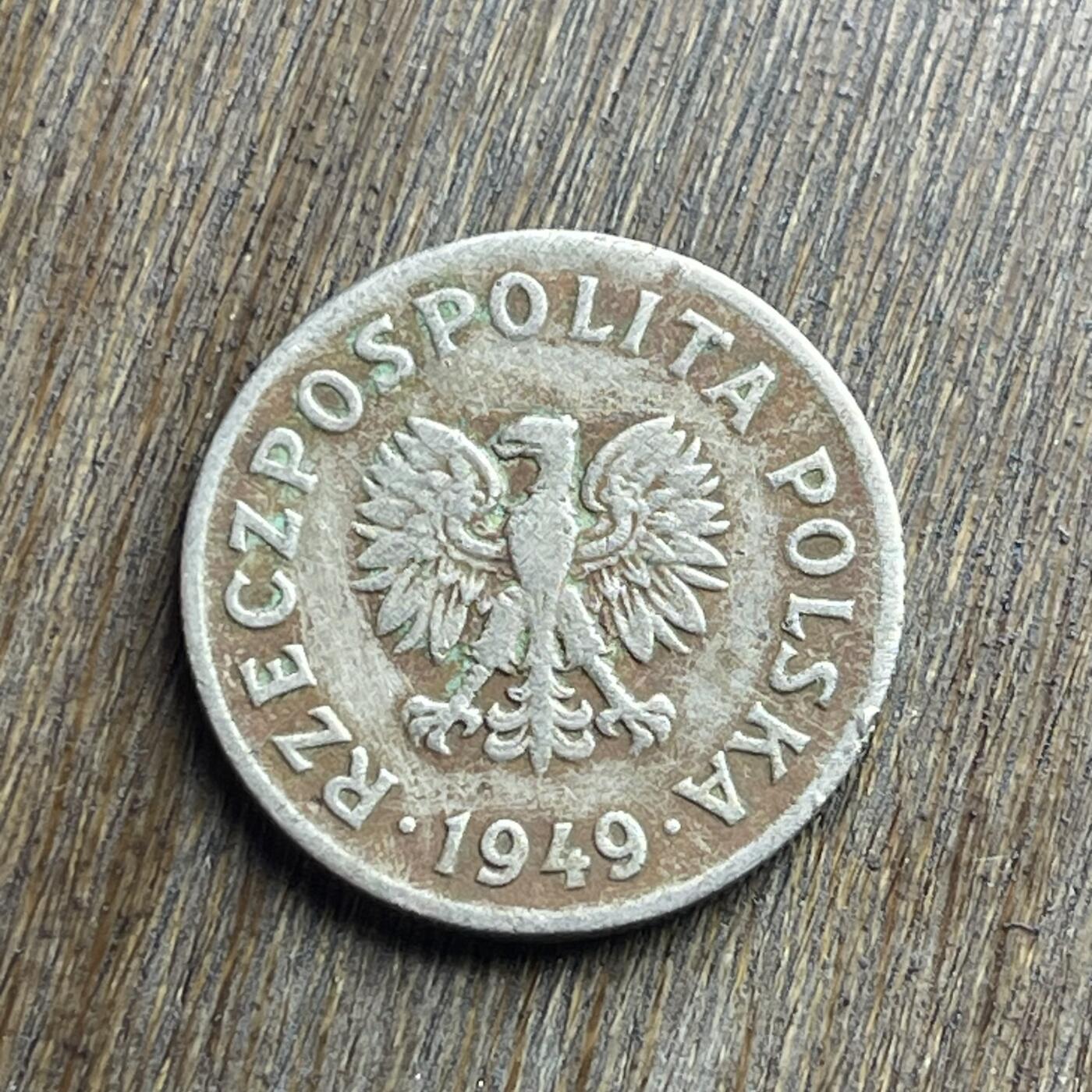 【本场4.12号发货】★第145加场★精品硬币 套币专场 不寄存，200包邮。不满200元，支付5元运费。《接受代拍 代送NGC评级》 39【无寄存】1949 波兰 50格罗兹 镍币