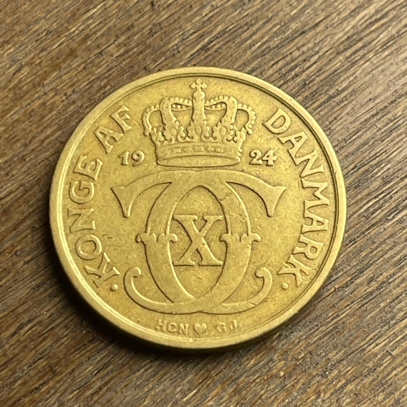 【本场4.12号发货】★第145加场★精品硬币 套币专场 不寄存，200包邮。不满200元，支付5元运费。《接受代拍 代送NGC评级》 71【无寄存】1924 丹麦 皇冠 1马克 铜币