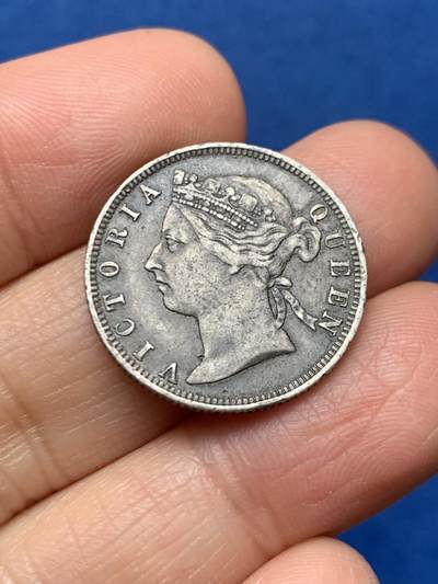 《竞宝斋》第462场 周日，周一，2场连拍 （全场包邮）欢迎送拍 - 英属海峡1899年20分银币，早期维多利亚女王头像传世老包浆漂亮，细节见图