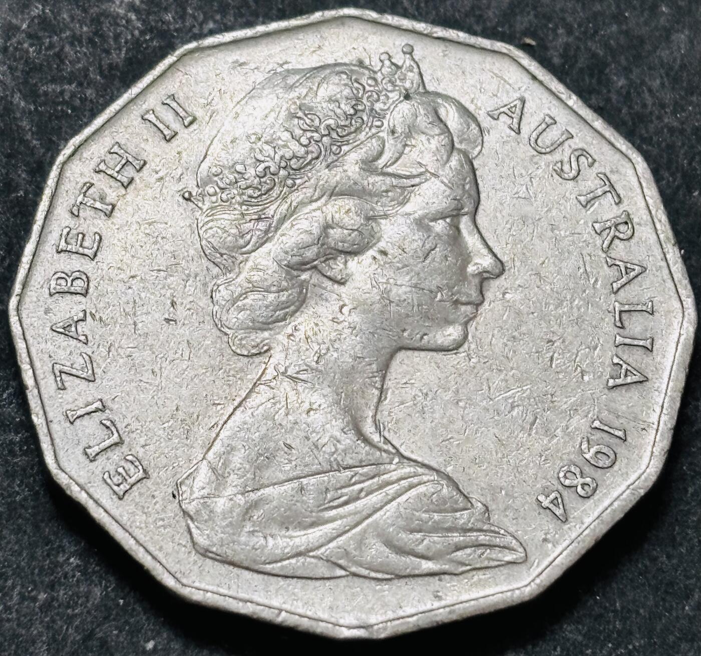 文馨钱币收藏 2026新年第五场（第 291 场）【长期接代拍品】 1984 年澳大利亚 50 分