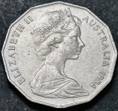 文馨钱币收藏 2026新年第五场（第 291 场）【长期接代拍品】 - 1984 年澳大利亚 50 分