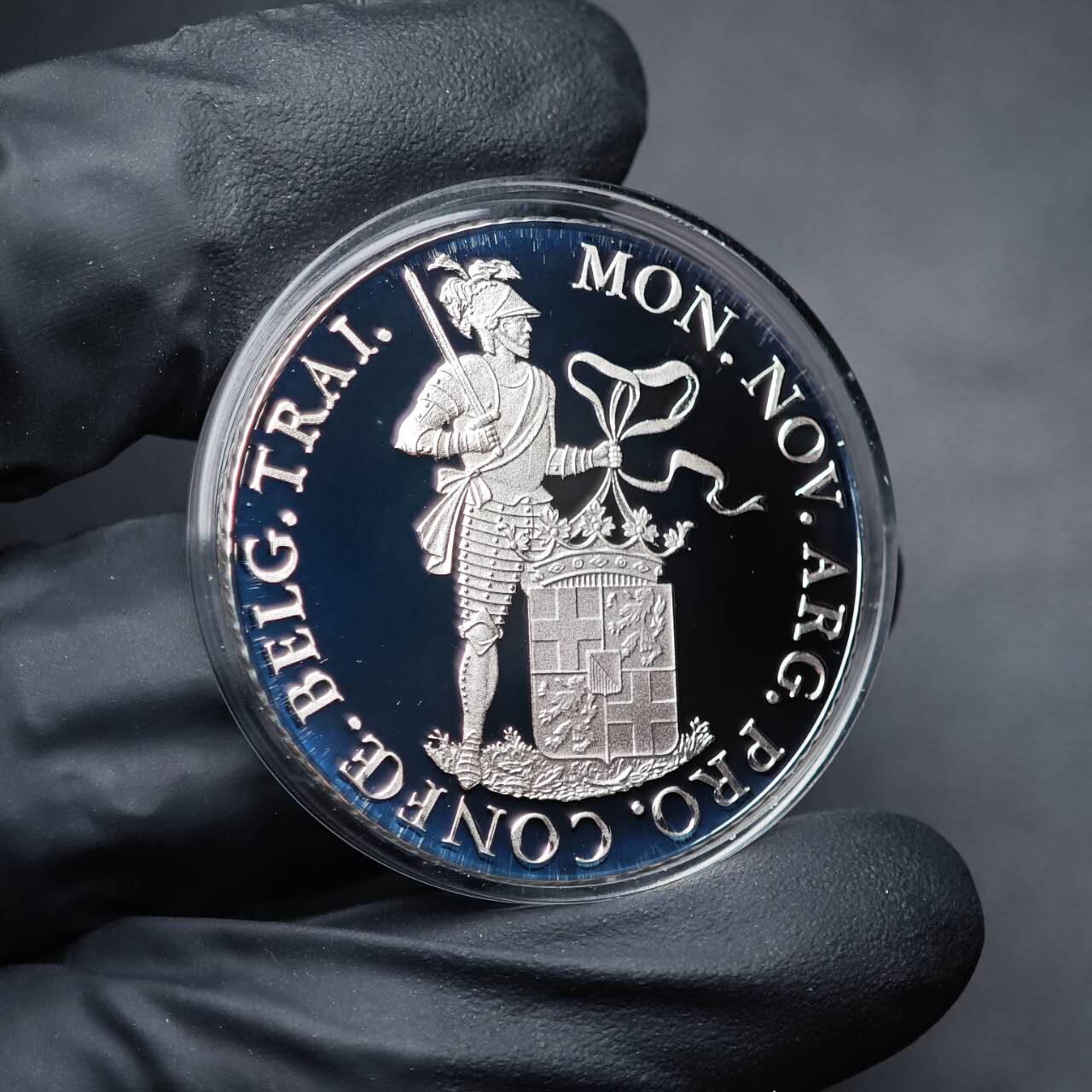 金瓯小拍第三期 古今币章 银价专场 荷兰杜卡特复刻精制银章1992年 28.3克 带盒证