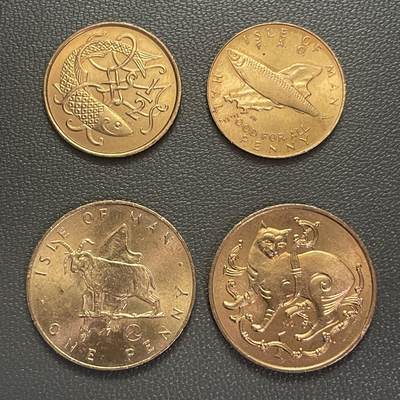 回流0125 - 全新英属马恩岛4枚 含一枚FAO纪念币