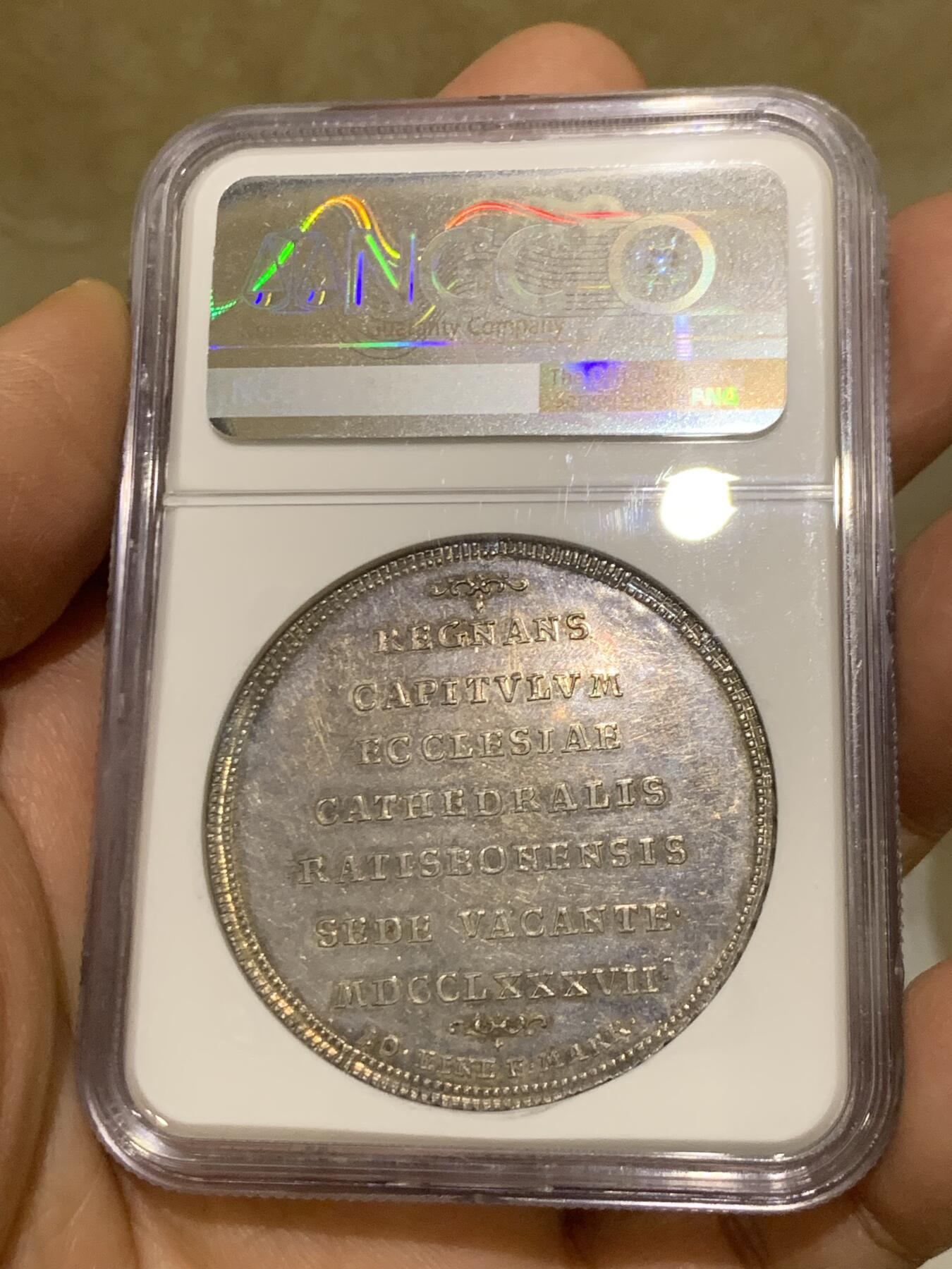 《竞宝斋》第462场 周日，周一，2场连拍 （全场包邮）欢迎送拍 NGC MS63 雷根斯堡主教区 1787BK 缺位泰勒大银 稀少单年 极致工艺 不二之选