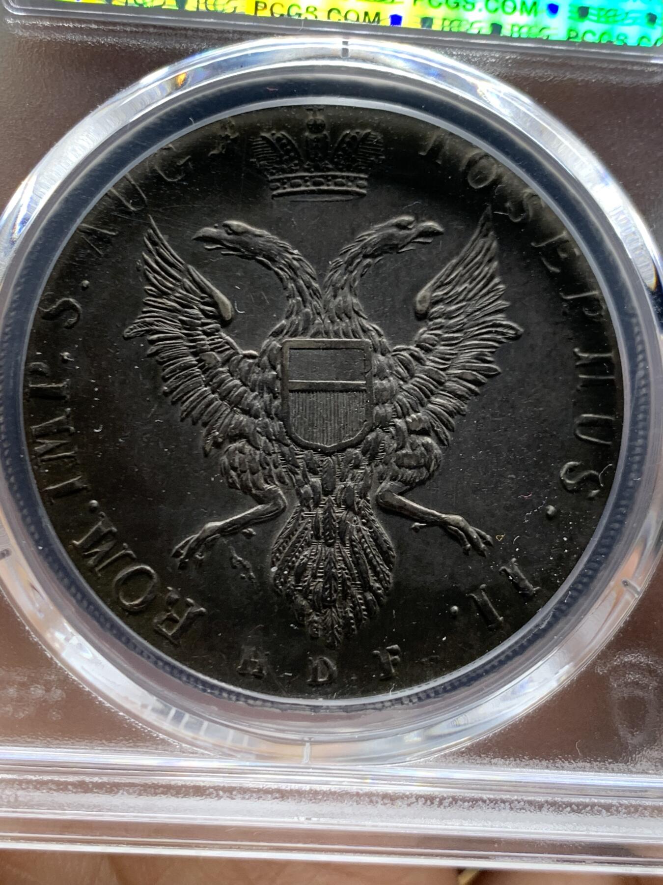 《竞宝斋》第462场 周日，周一，2场连拍 （全场包邮）欢迎送拍 PCGS AU55 德国 1776年  吕贝克自由汉萨城市 圣约翰与羔羊泰勒大银币 稀见品种 独年发行