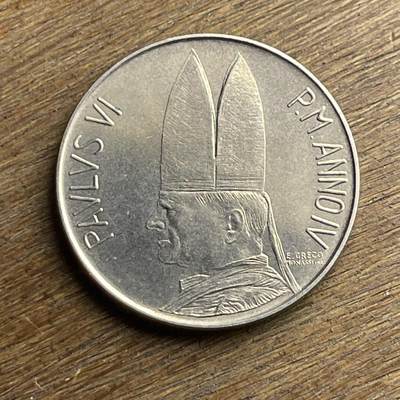 【本场4.12号发货】★第145加场★精品硬币 套币专场 不寄存，200包邮。不满200元，支付5元运费。《接受代拍 代送NGC评级》 - 73【无寄存】966 梵蒂冈 100里拉  