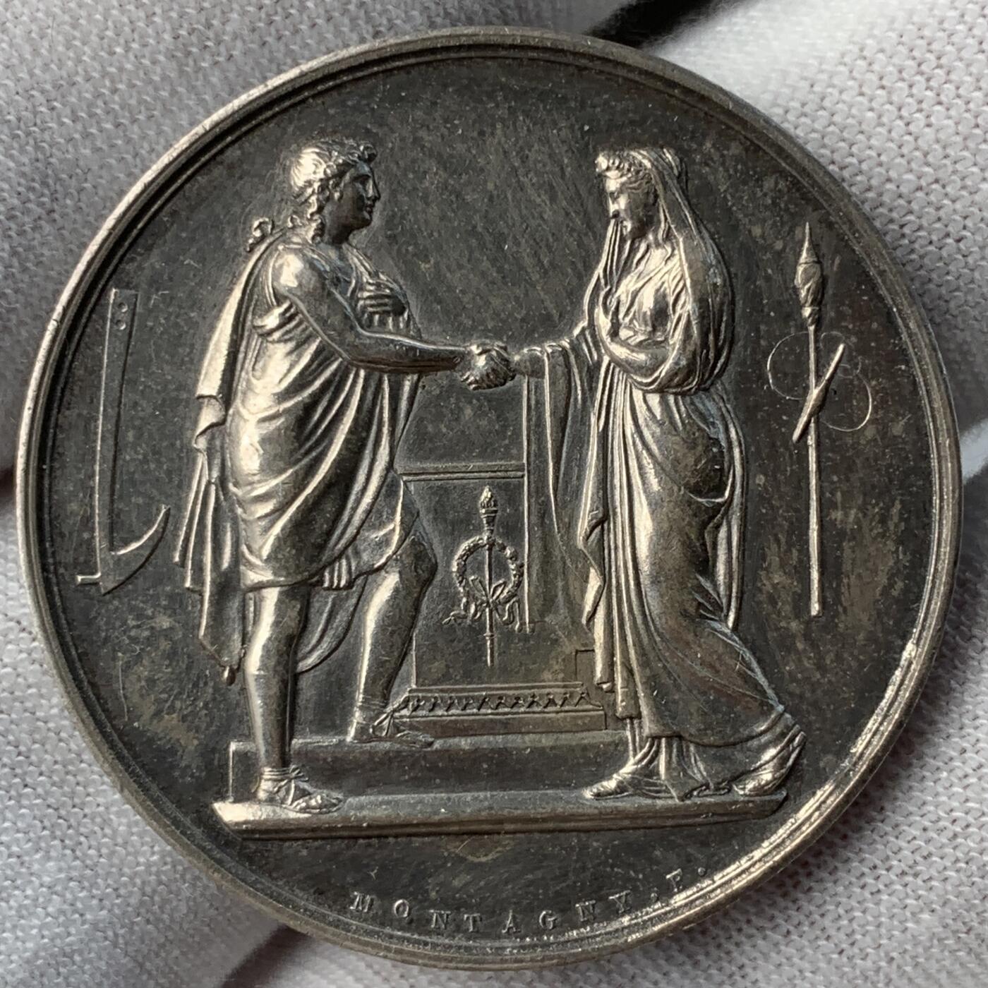 掌中浮雕-藏着的欧洲第051场 法国结婚银章，34.8mm，18.5g