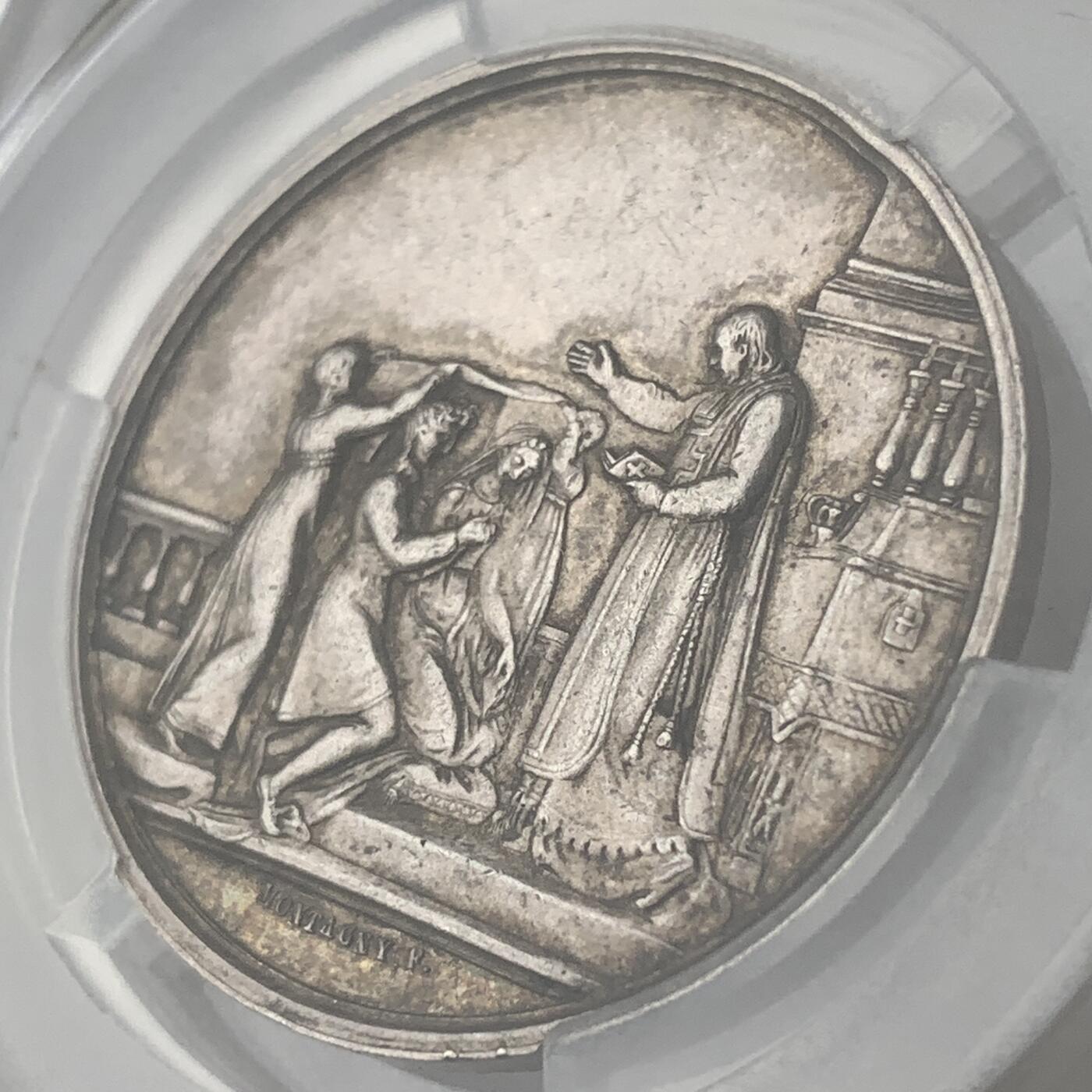 掌中浮雕-藏着的欧洲第051场 法国结婚银章，30mm