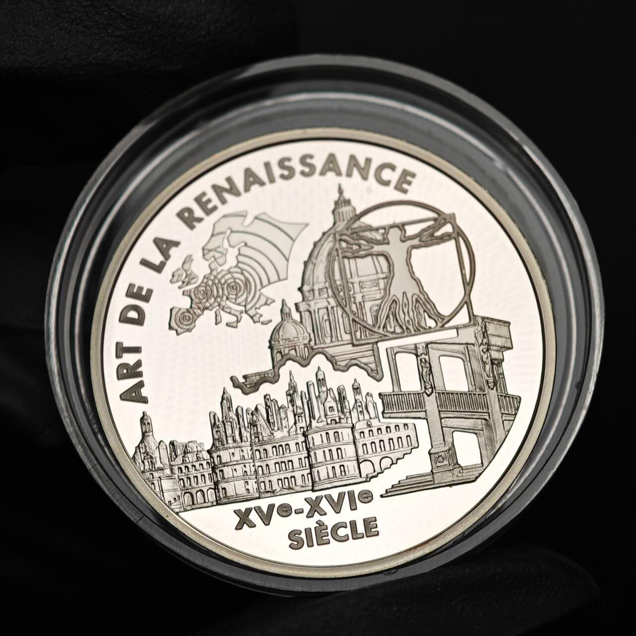 金瓯小拍第三期 古今币章 银价专场 法国文艺复兴主题精制银币2000年 重22.2克直径37mm 状态较好