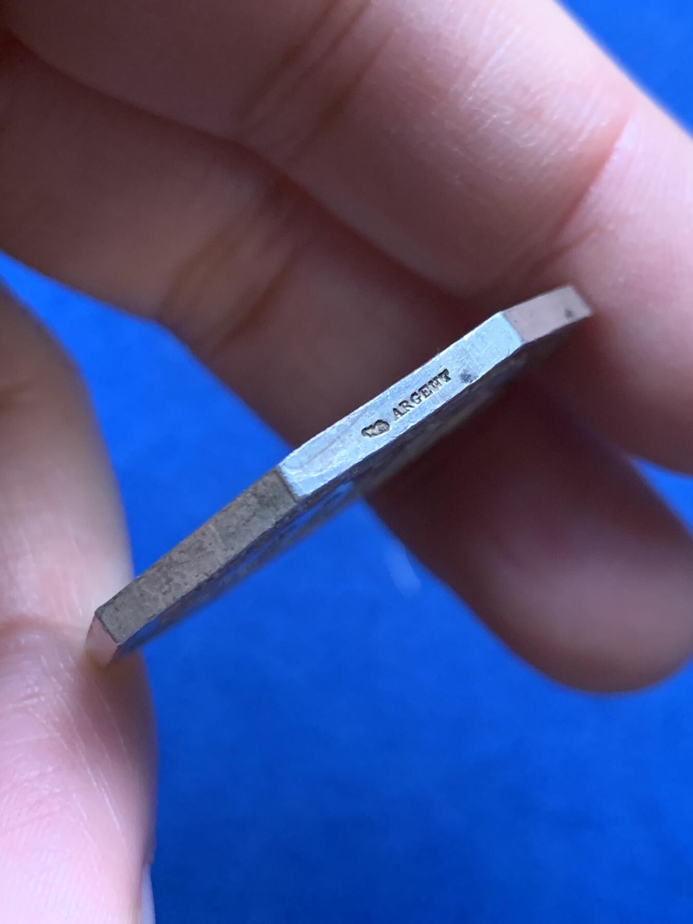 《竞宝斋》第462场 周日，周一，2场连拍 （全场包邮）欢迎送拍 法国1838年皇冠八角银质代币 21.75克 35mm 丰饶角银标