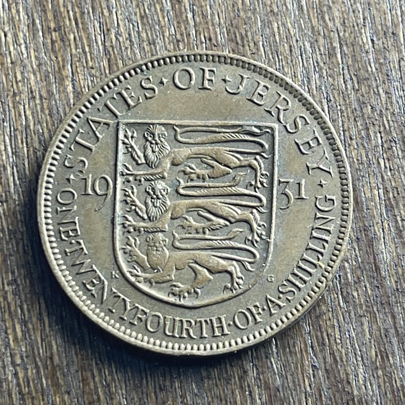 【本场4.12号发货】★第145加场★精品硬币 套币专场 不寄存，200包邮。不满200元，支付5元运费。《接受代拍 代送NGC评级》 26【无寄存】1931 英属泽西 乔五 1/24先令 铜币