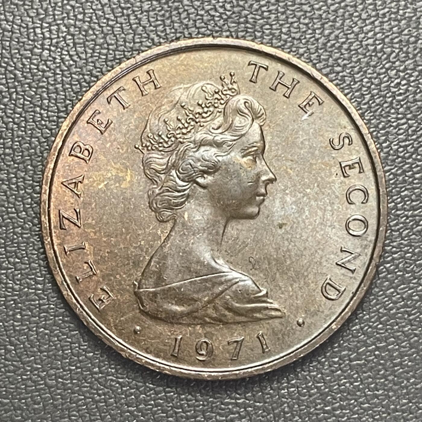 回流0125 英属马恩岛1971年新2便士 一对游隼