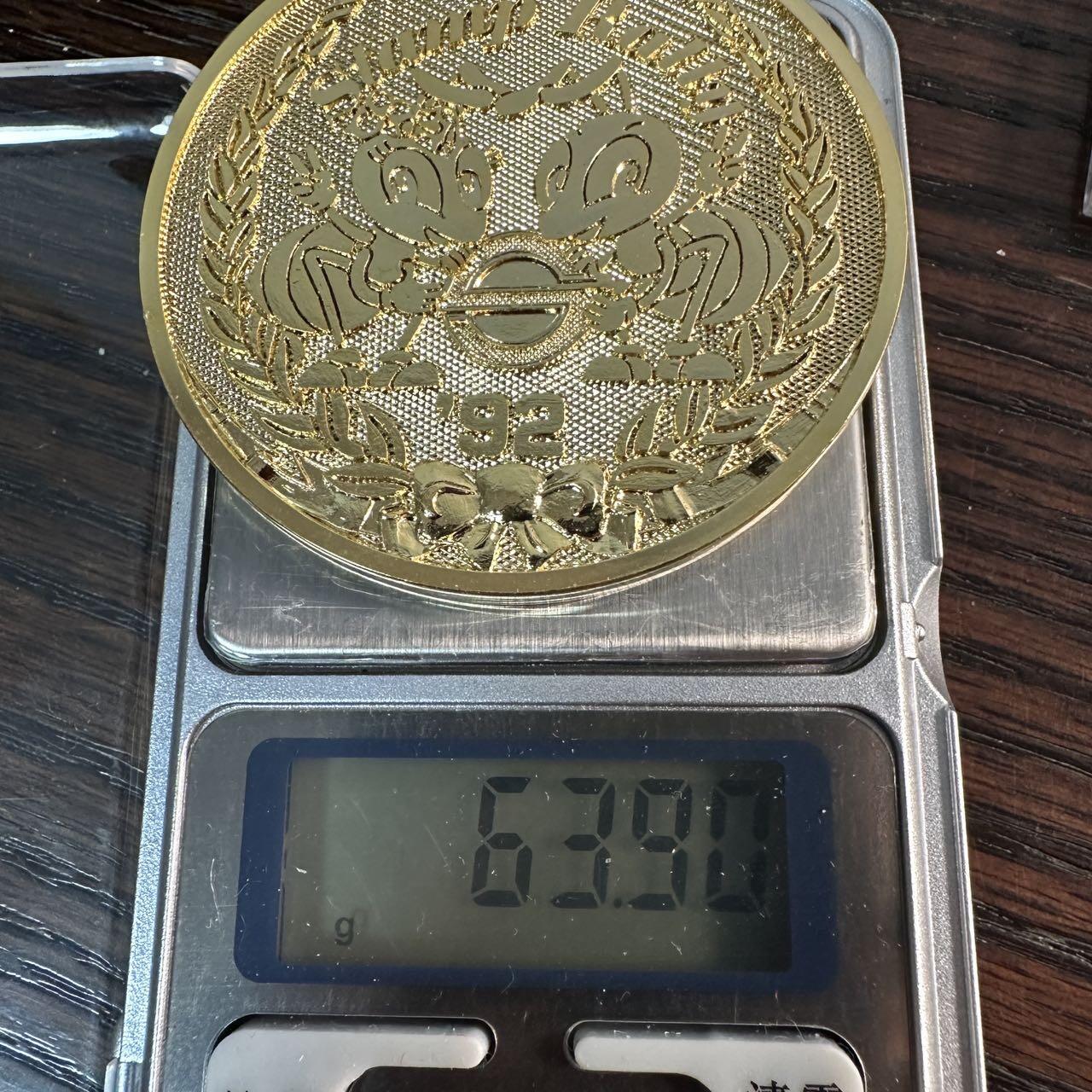 蒂克钱币-第57场 日本章 企业章拍卖  帝都高速度交通营团（现东京地下铁）镀金纪念章 58mm 64g