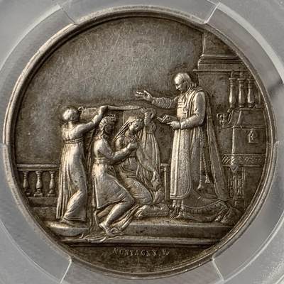 掌中浮雕-藏着的欧洲第051场 - 法国结婚银章，30mm