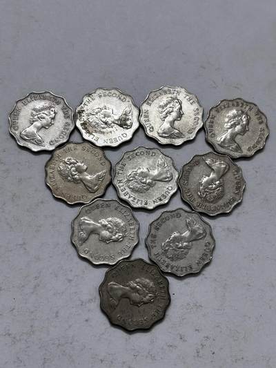 文馨钱币收藏 2026新年第五场（第 291 场）【长期接代拍品】 - 好品 1981 年英属香港花边贰元 10 枚