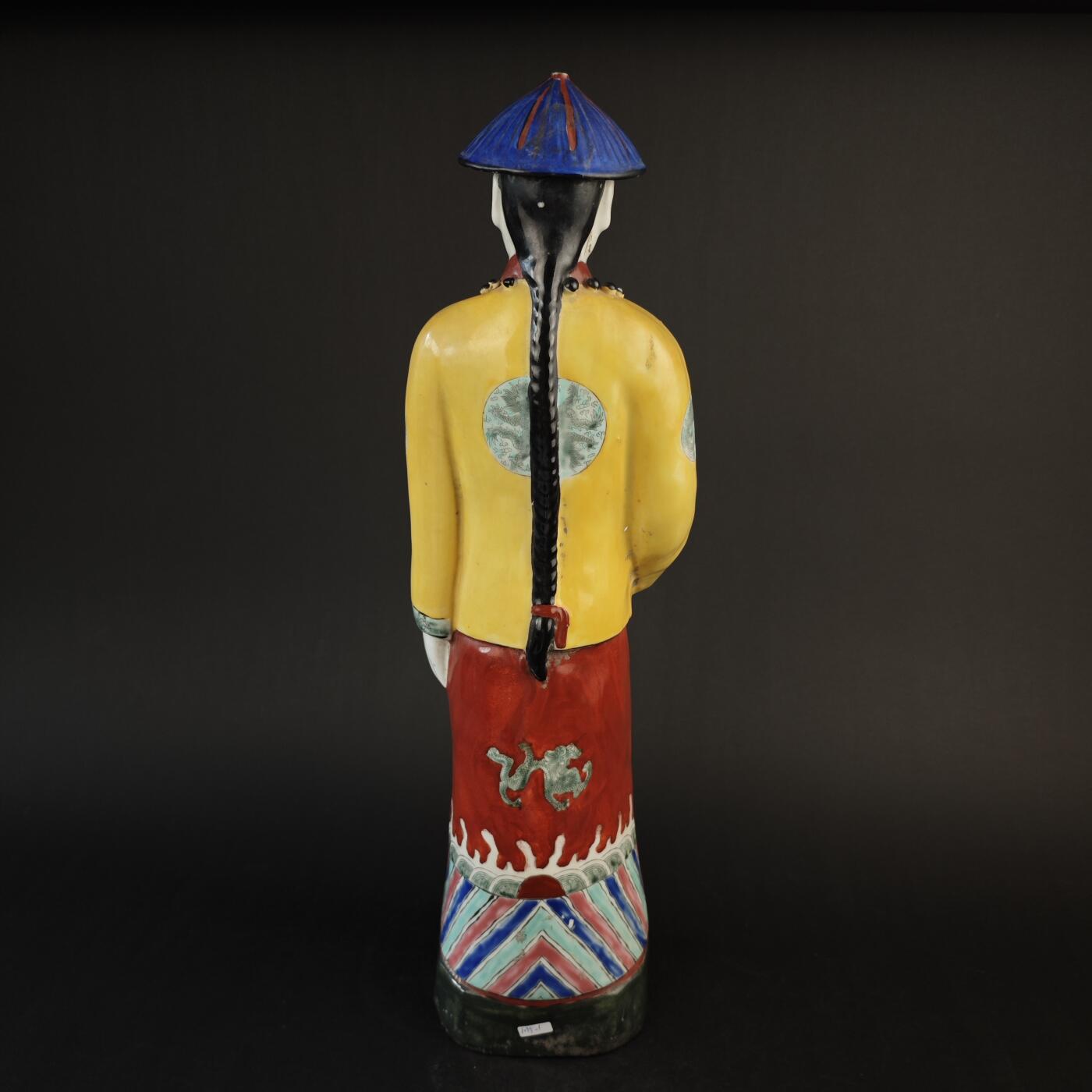 上海都达杂项专场九（全场包邮） 民国 福建会馆 粉彩清人造像1-28